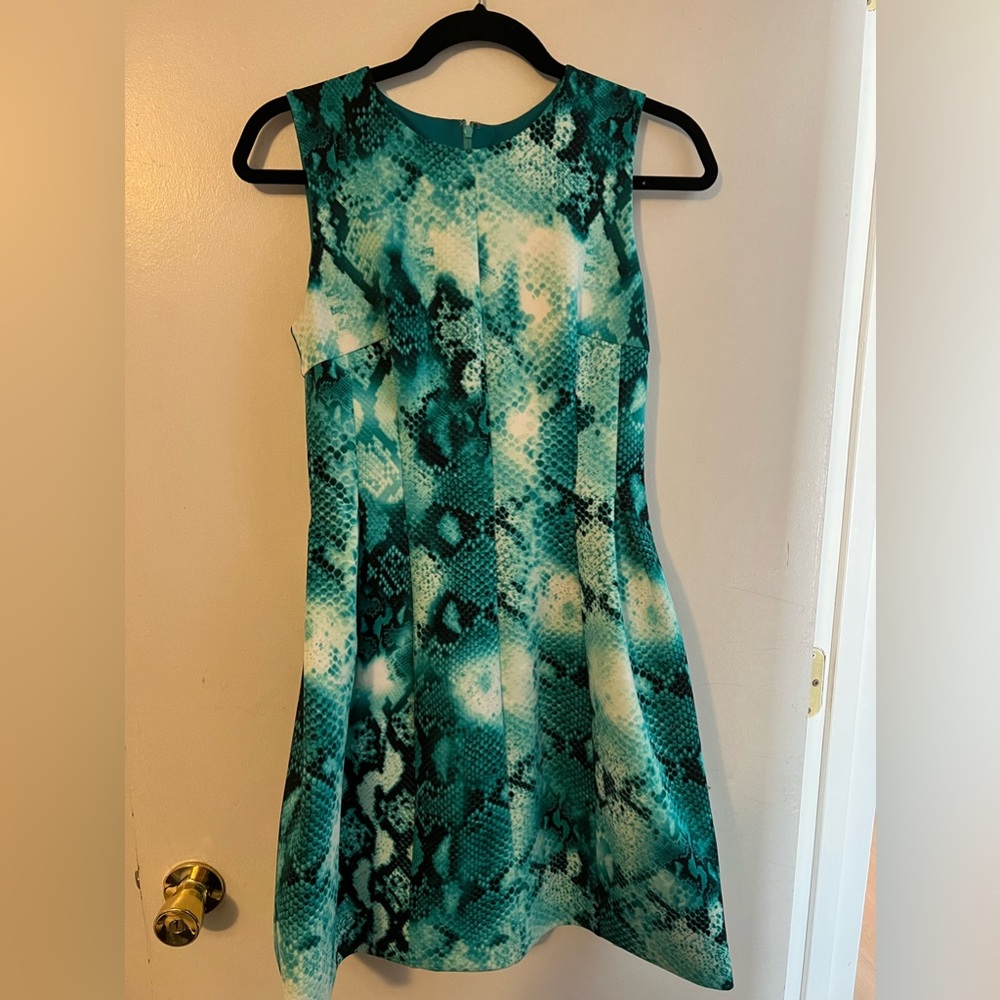 Blue/Green Snakeskin Calvin Klein Dress